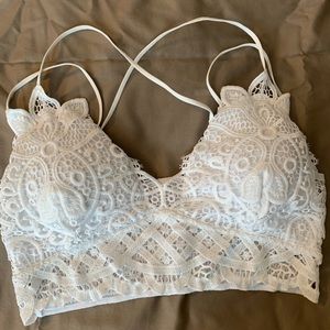 Double strap Scalloped Lace Bralette